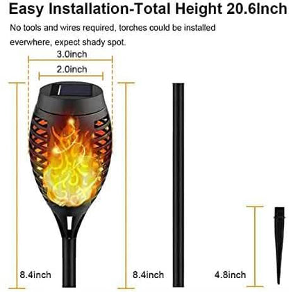 8-Pack: Solar Torch Light with Flickering Flame DailySale