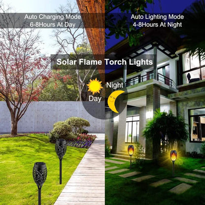 8-Pack: Solar Torch Light with Flickering Flame DailySale