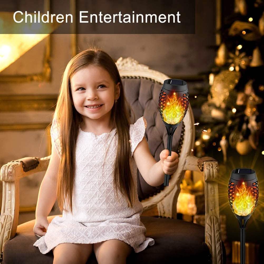 8-Pack: Solar Torch Light with Flickering Flame DailySale