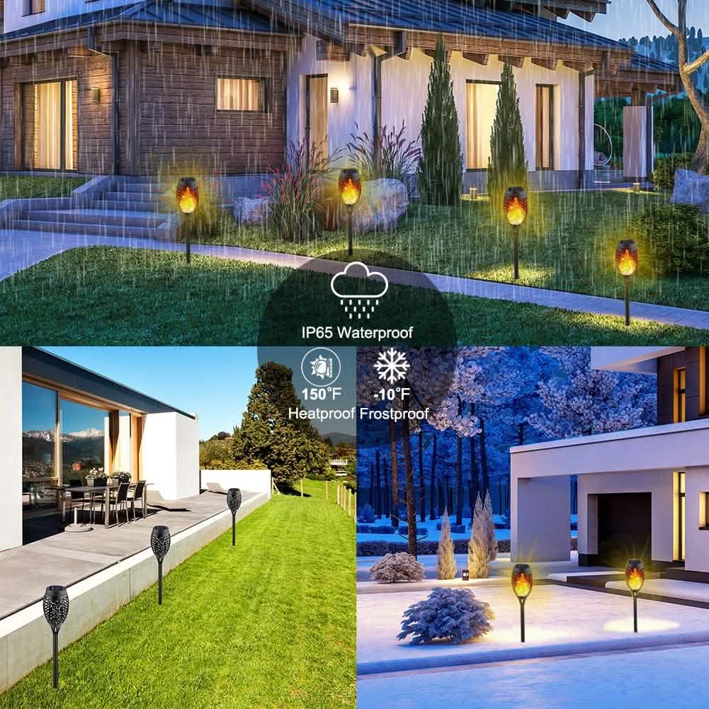 8-Pack: Solar Torch Light with Flickering Flame DailySale
