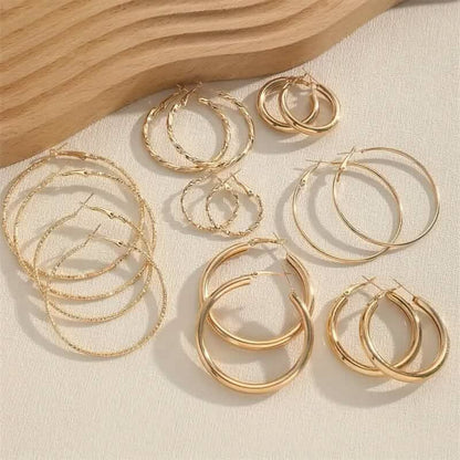 8-Pairs: Alloy Hoop Earrings Set DailySale