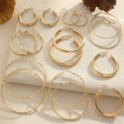 8-Pairs: Alloy Hoop Earrings Set DailySale