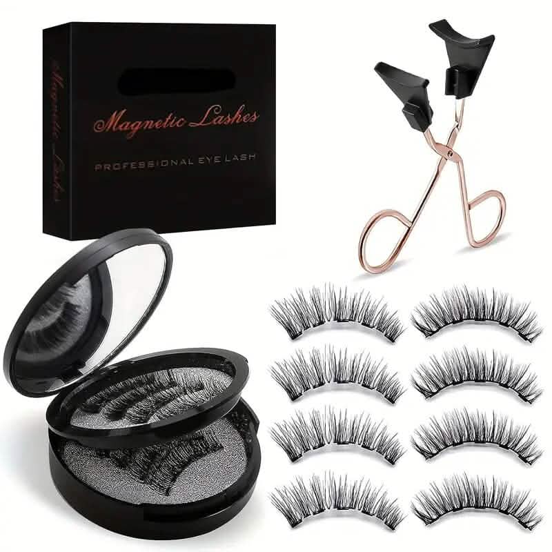 8-Pairs: Reusable Magnetic Dual 3D False Eyelashes Kit DailySale