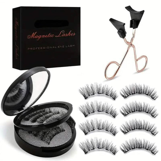 8-Pairs: Reusable Magnetic Dual 3D False Eyelashes Kit DailySale