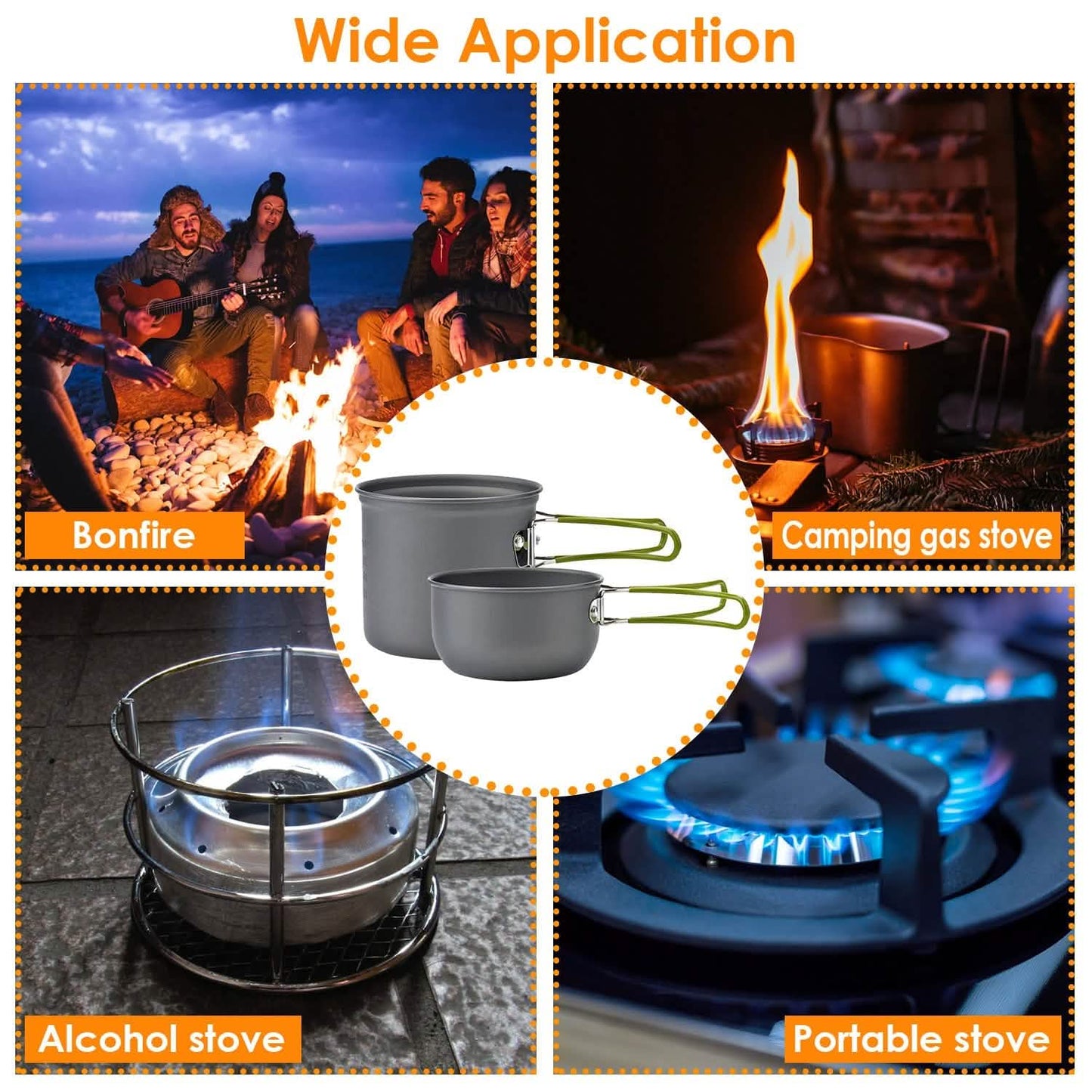 8-Piece: Camping Cooking Ware Set DailySale