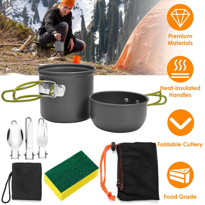 8-Piece: Camping Cooking Ware Set DailySale
