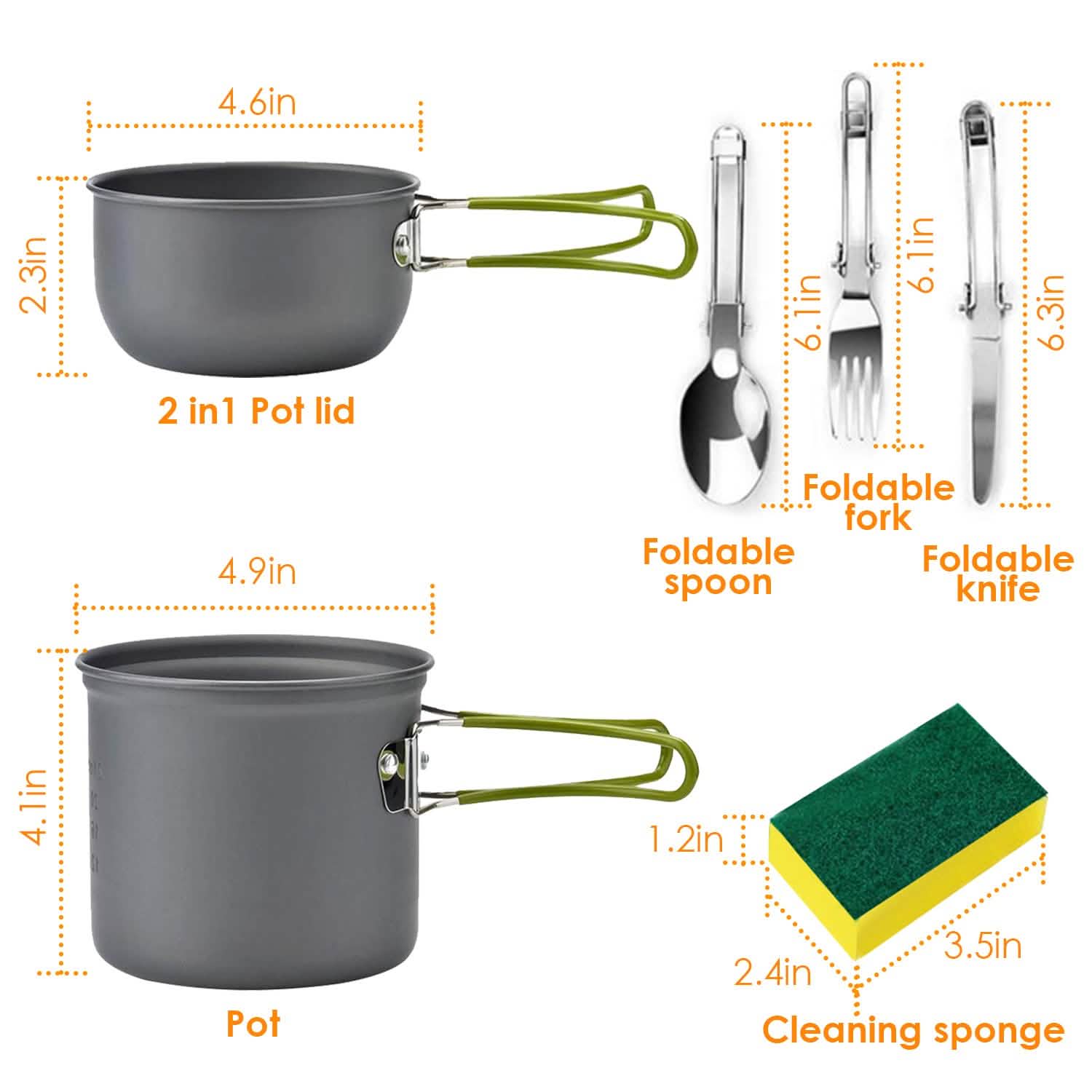 8-Piece: Camping Cooking Ware Set DailySale