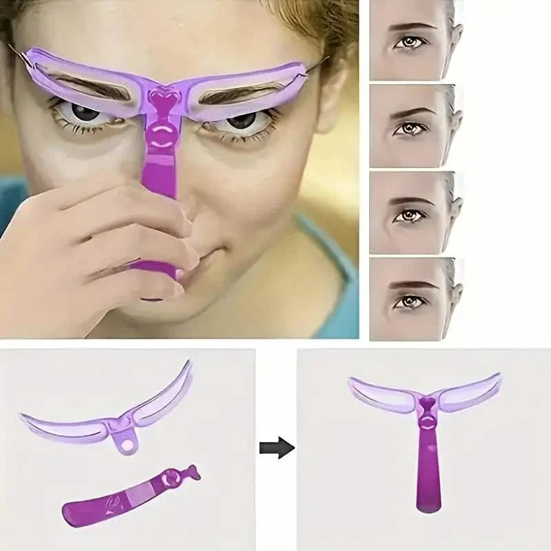 8-Piece: Eyebrow Shaping Stencils Kit - Makeup Tool for Perfect Brows DailySale