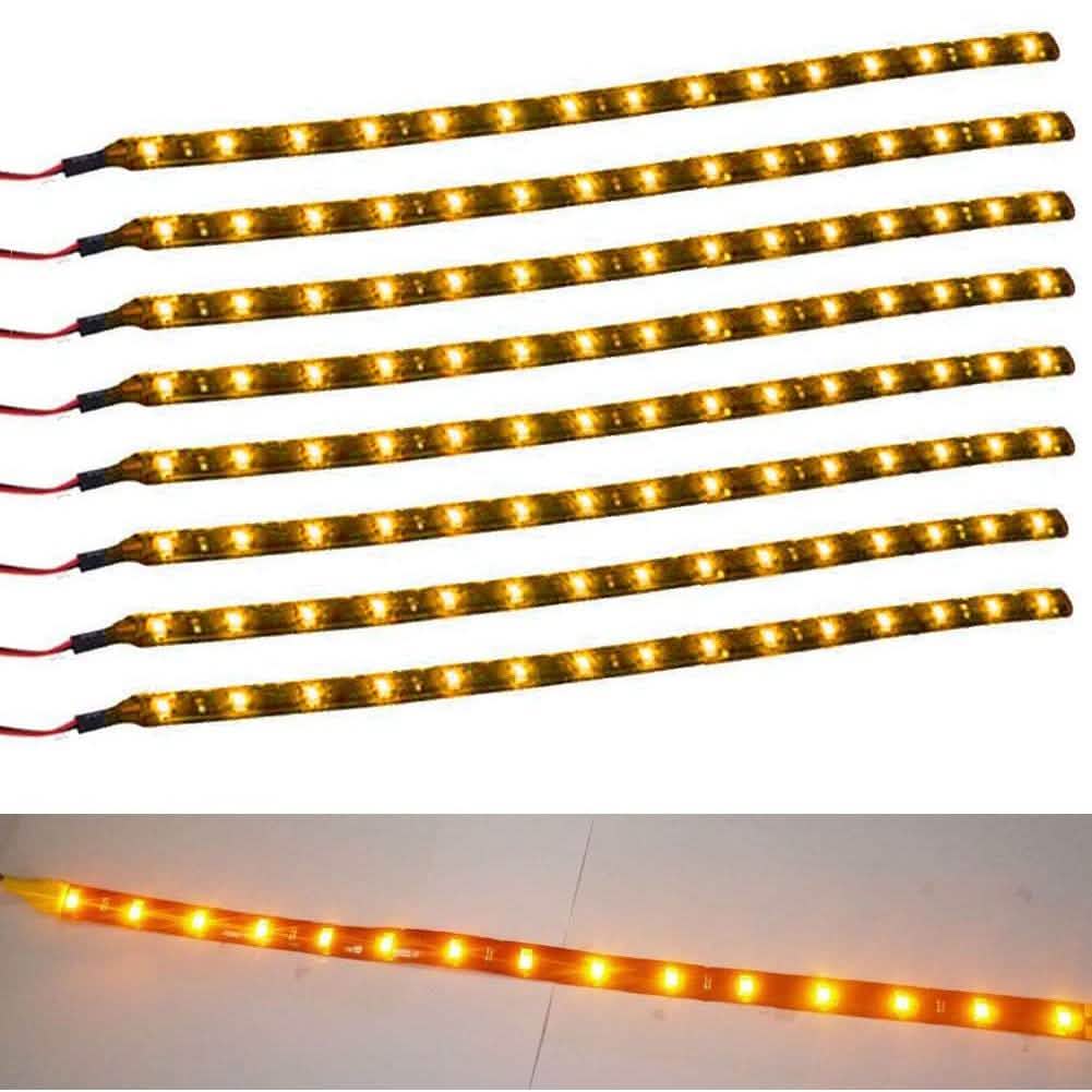 8-Piece: Flexible Waterproof LED Strip Light for Car DailySale
