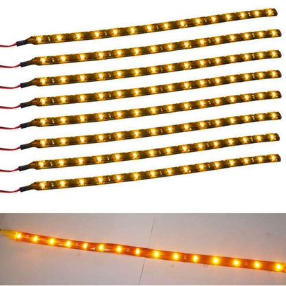 8-Piece: Flexible Waterproof LED Strip Light for Car DailySale