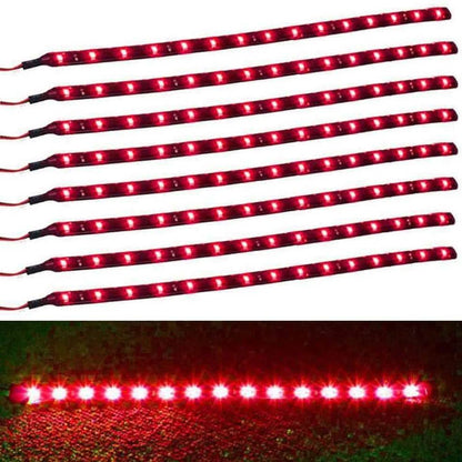 8-Piece: Flexible Waterproof LED Strip Light for Car DailySale