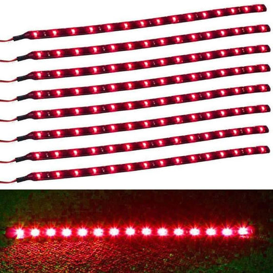 8-Piece: Flexible Waterproof LED Strip Light for Car DailySale