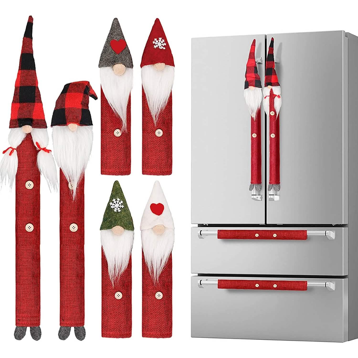 8-Piece: Gnome Christmas Refrigerator Handle Covers Set DailySale