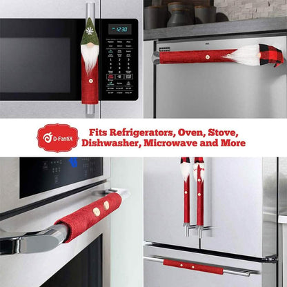 8-Piece: Gnome Christmas Refrigerator Handle Covers Set DailySale