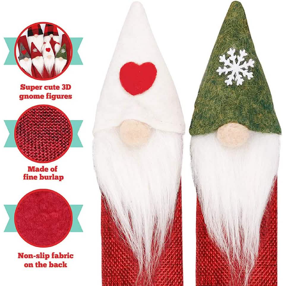 8-Piece: Gnome Christmas Refrigerator Handle Covers Set DailySale