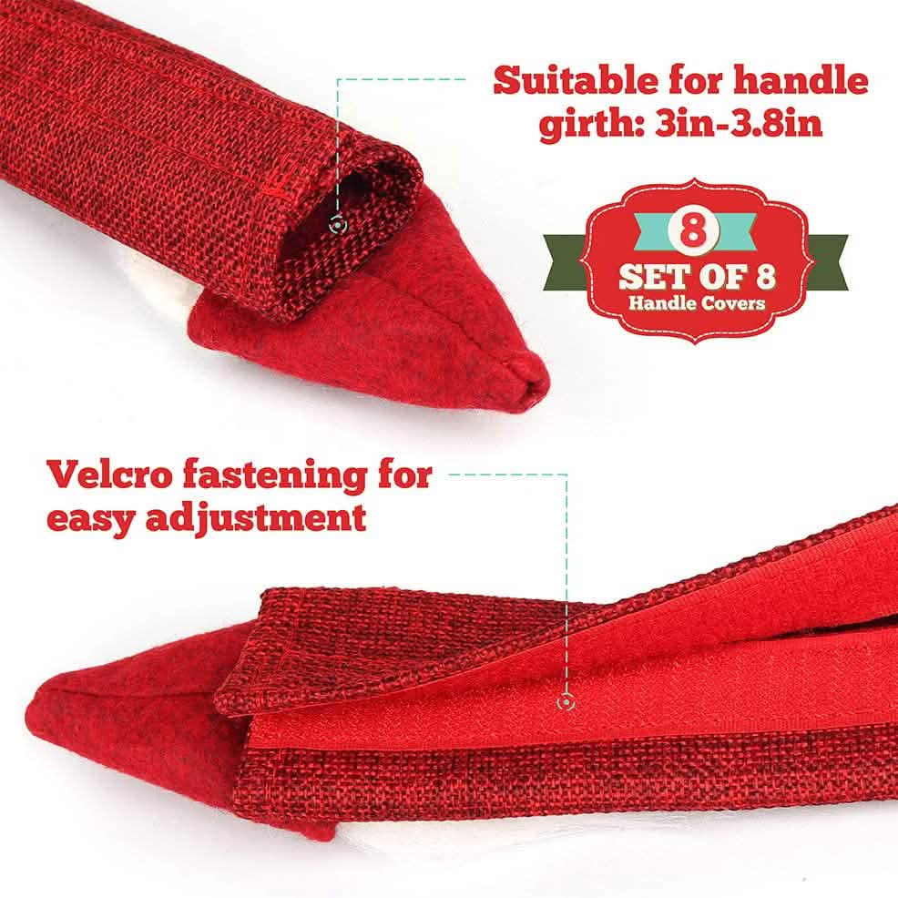 8-Piece: Gnome Christmas Refrigerator Handle Covers Set DailySale