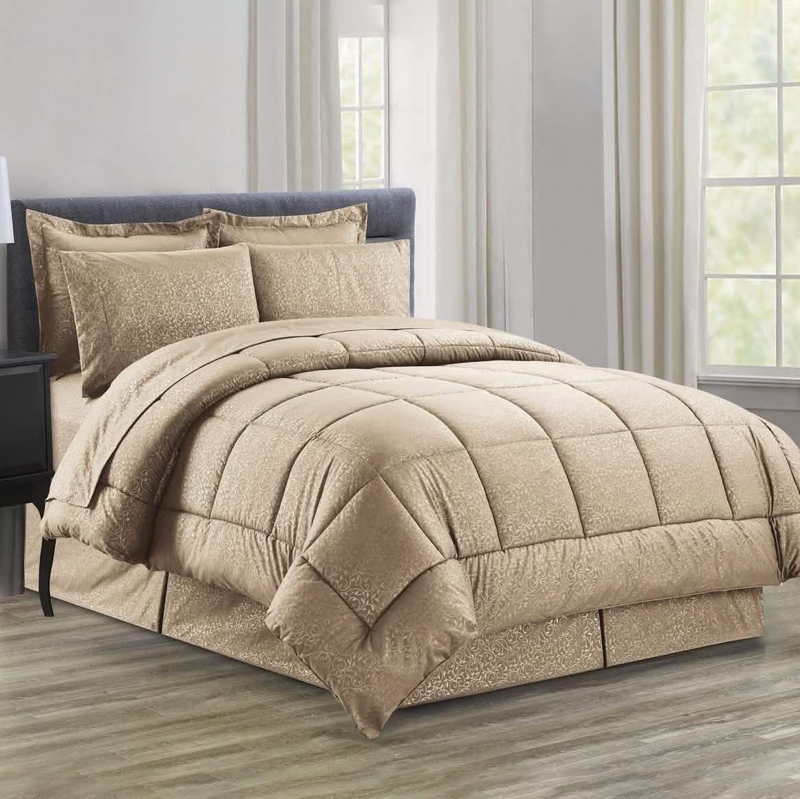 8-Piece: Plazatex Vine Microfiber Comforter Bed in A Bag Set DailySale