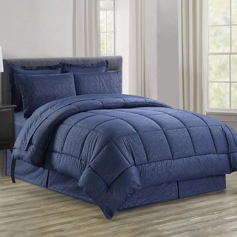8-Piece: Plazatex Vine Microfiber Comforter Bed in A Bag Set DailySale