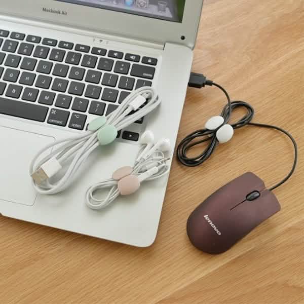 8-Piece: Portable Reusable Cable Clips Organizer DailySale
