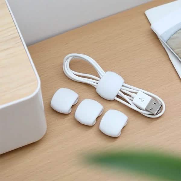 8-Piece: Portable Reusable Cable Clips Organizer DailySale