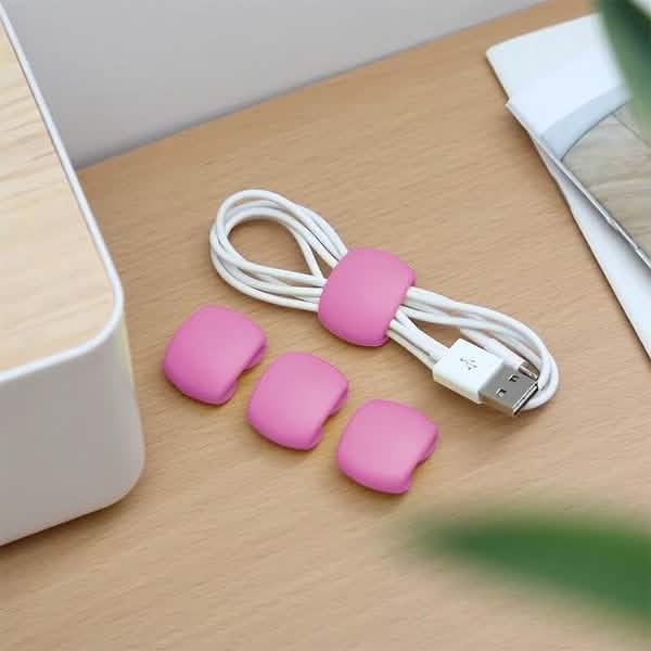 8-Piece: Portable Reusable Cable Clips Organizer DailySale
