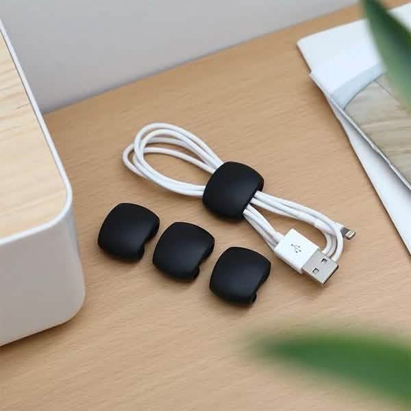 8-Piece: Portable Reusable Cable Clips Organizer DailySale