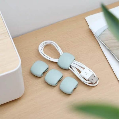 8-Piece: Portable Reusable Cable Clips Organizer DailySale