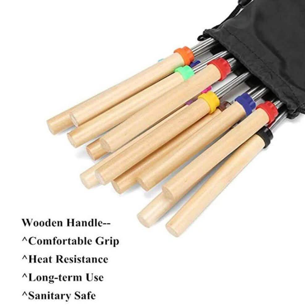 8-Piece Set: Marshmallow Roasting Sticks with Wooden Handle DailySale