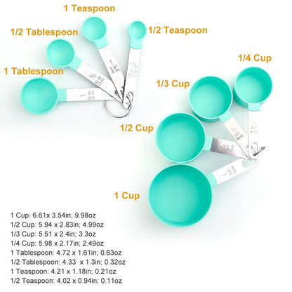 8-Piece Set: Plastic Measuring Spoon Cups DailySale
