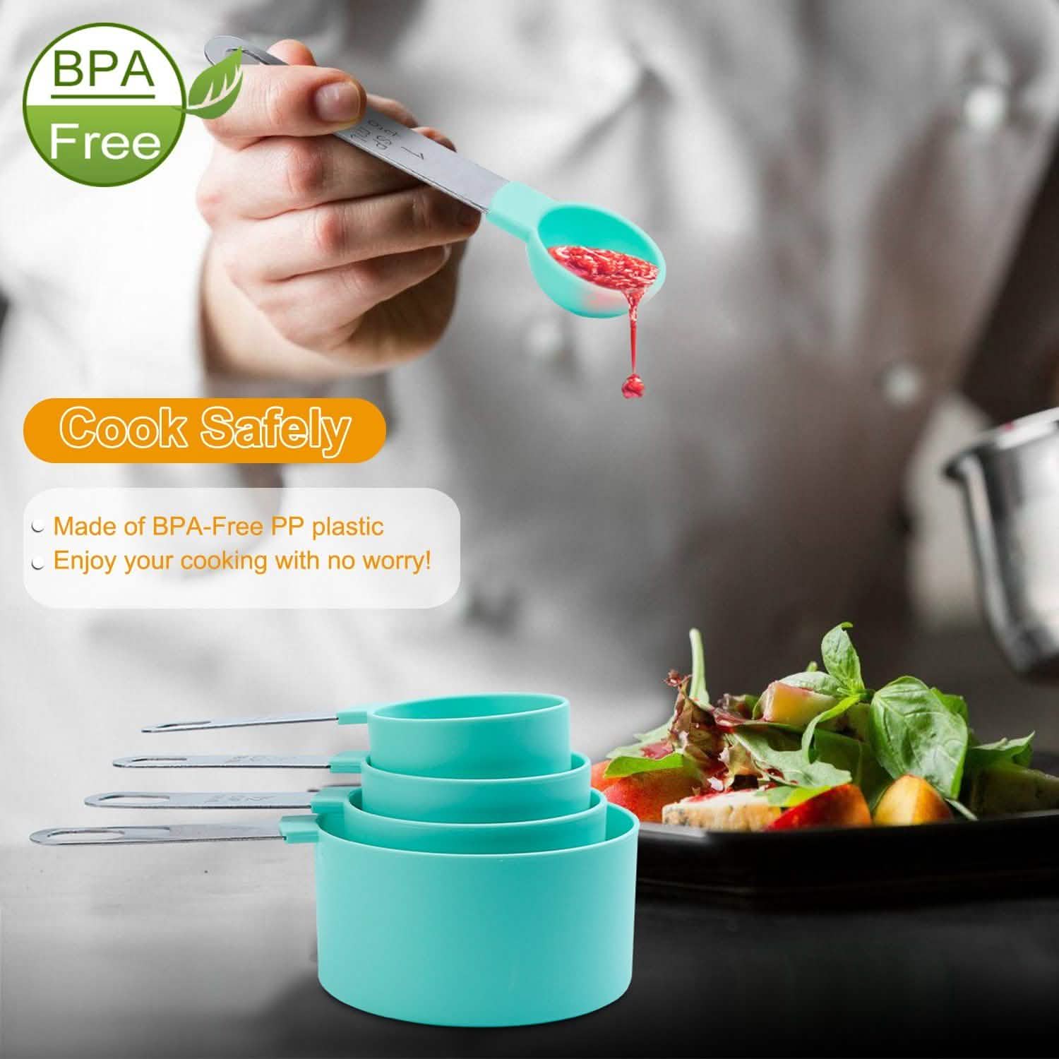 8-Piece Set: Plastic Measuring Spoon Cups DailySale
