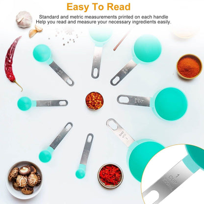 8-Piece Set: Plastic Measuring Spoon Cups DailySale