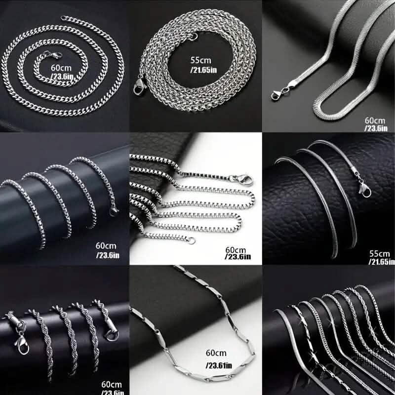 8-Piece Set: Stainless Steel Fashion Necklaces DailySale