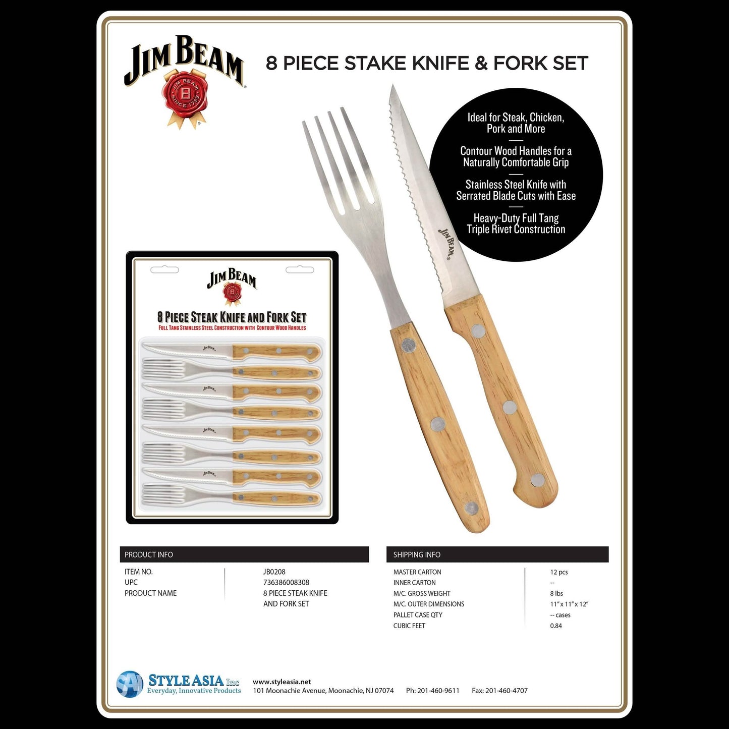 8-Piece Set: Steak Knife and Fork Set DailySale