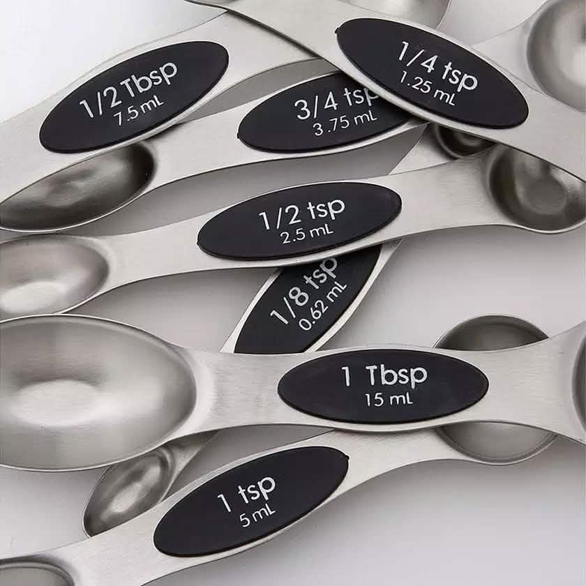 8-Piece: Stainless Steel Magnetic Measuring Spoons Set DailySale