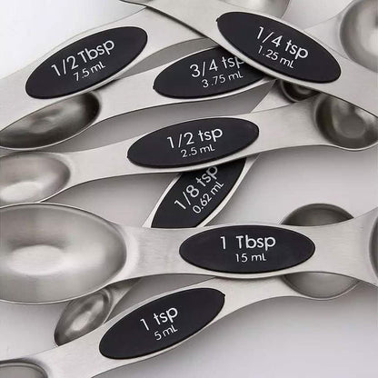 8-Piece: Stainless Steel Magnetic Measuring Spoons Set DailySale