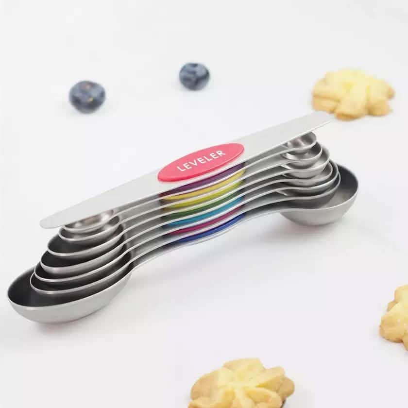 8-Piece: Stainless Steel Magnetic Measuring Spoons Set DailySale