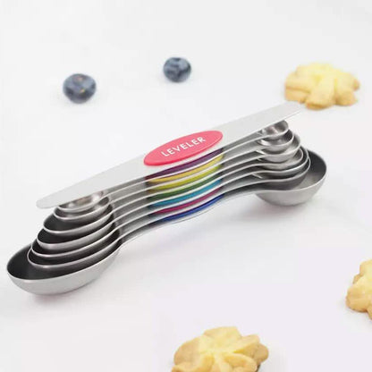 8-Piece: Stainless Steel Magnetic Measuring Spoons Set DailySale