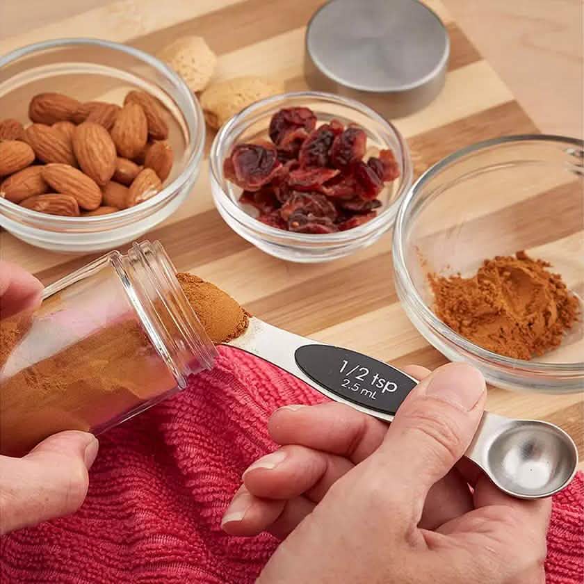 8-Piece: Stainless Steel Magnetic Measuring Spoons Set DailySale