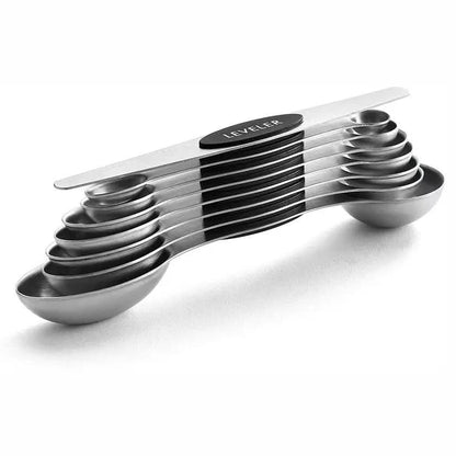 8-Piece: Stainless Steel Magnetic Measuring Spoons Set DailySale