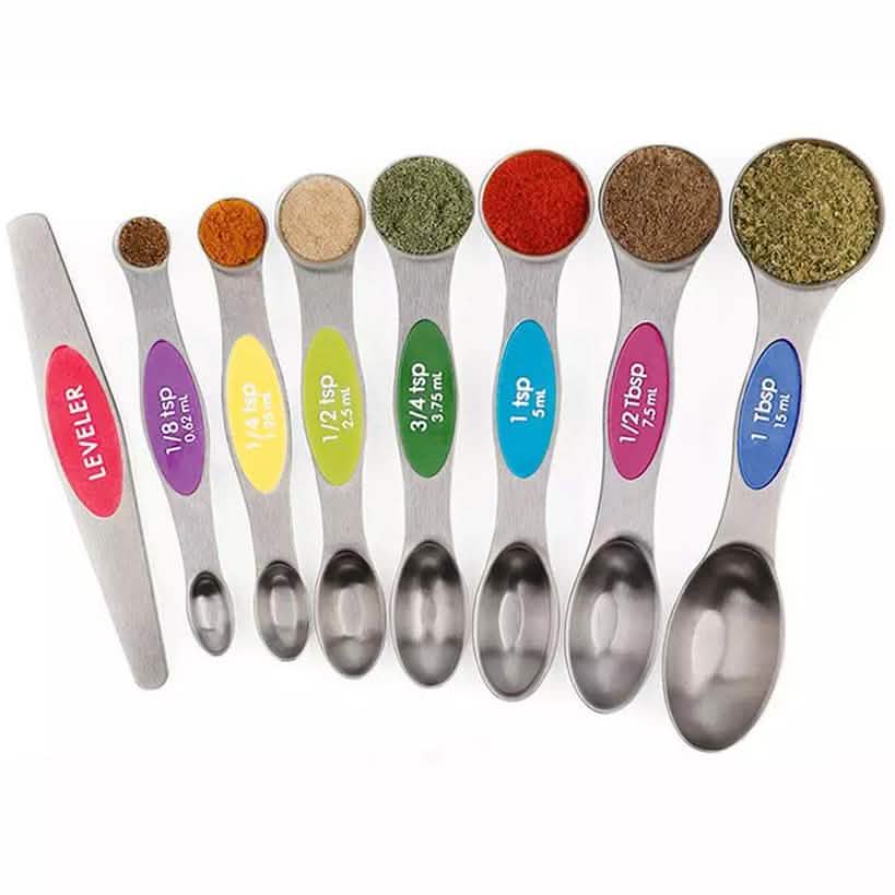 8-Piece: Stainless Steel Magnetic Measuring Spoons Set DailySale