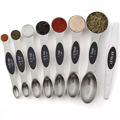 8-Piece: Stainless Steel Magnetic Measuring Spoons Set DailySale
