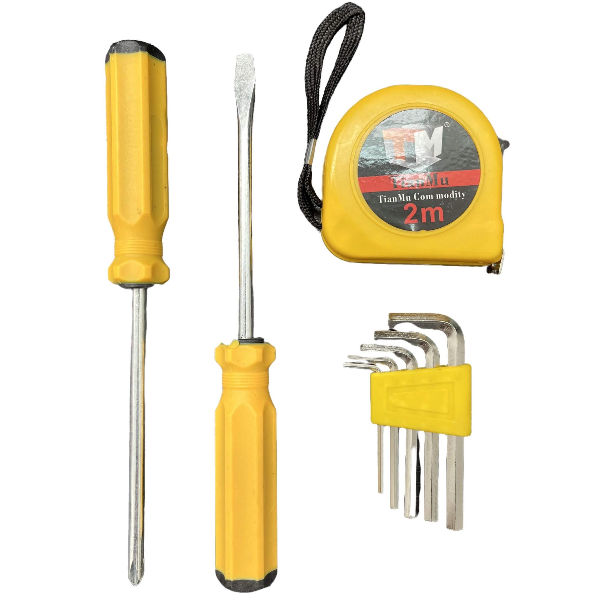 8-Piece: Tool Set with Measuring Tape, Screw Drivers, Hex Wrenches DailySale