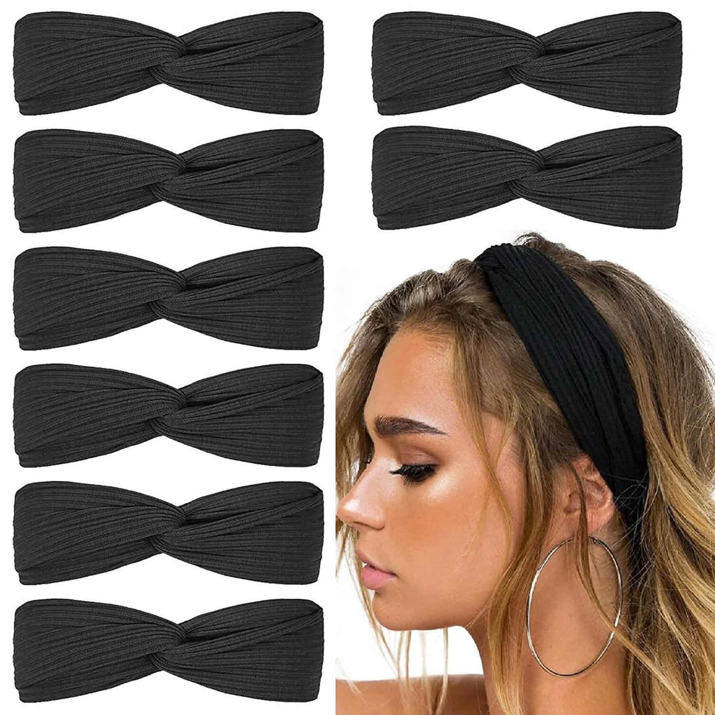 8-Piece: Twist Knotted Boho Stretchy Hair Bands DailySale