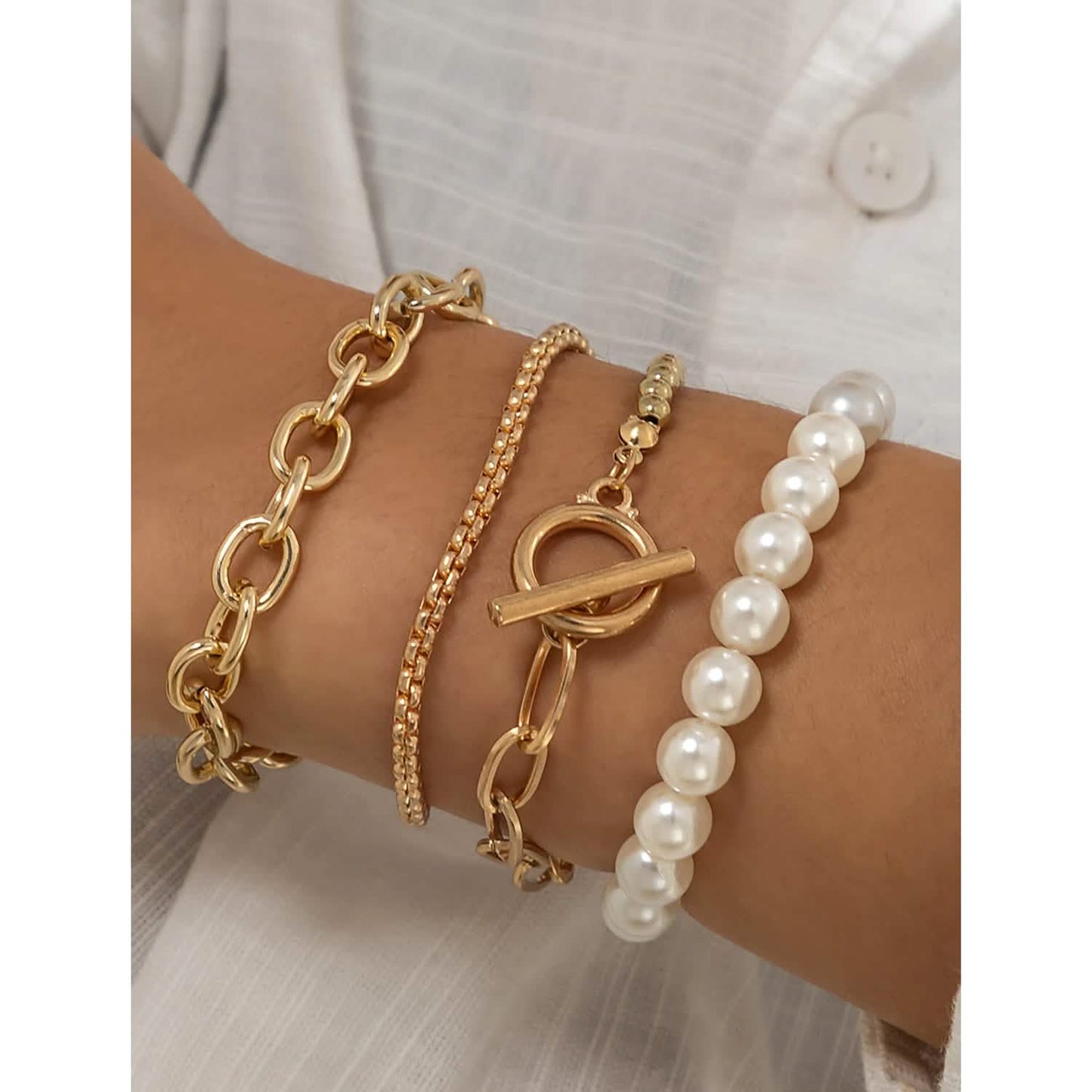8-Piece: Women's Modern Street Geometric Bracelet DailySale