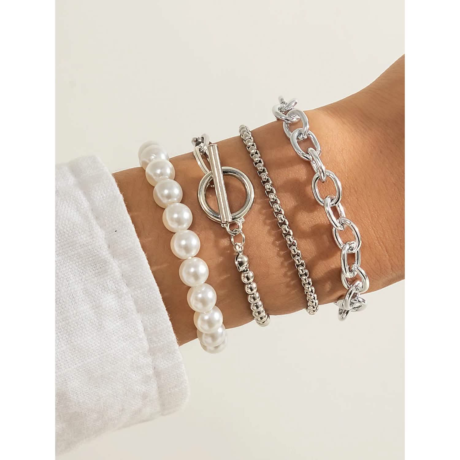 8-Piece: Women's Modern Street Geometric Bracelet DailySale