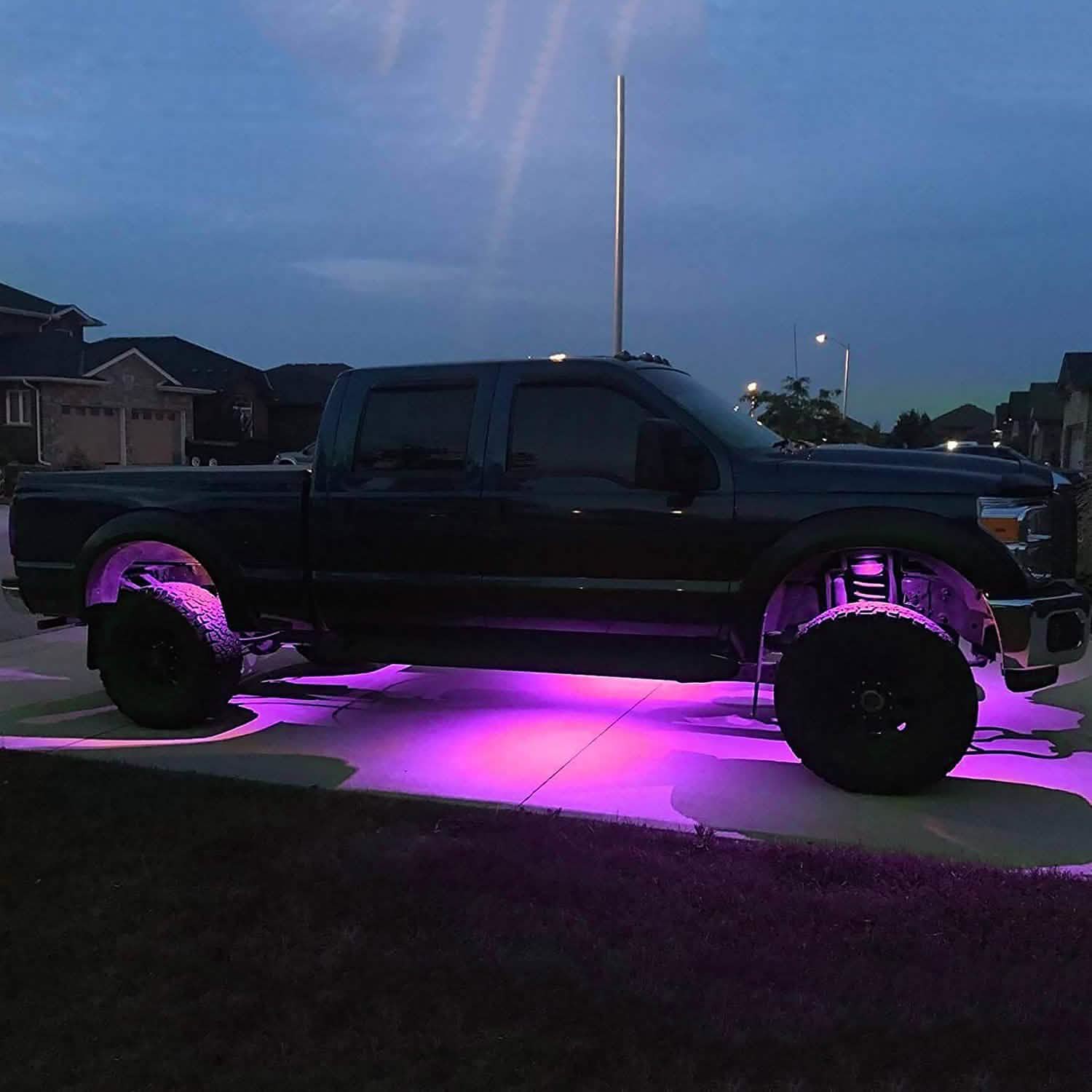 8-Pieces: Auto RGB LED Rock Light Kit DailySale