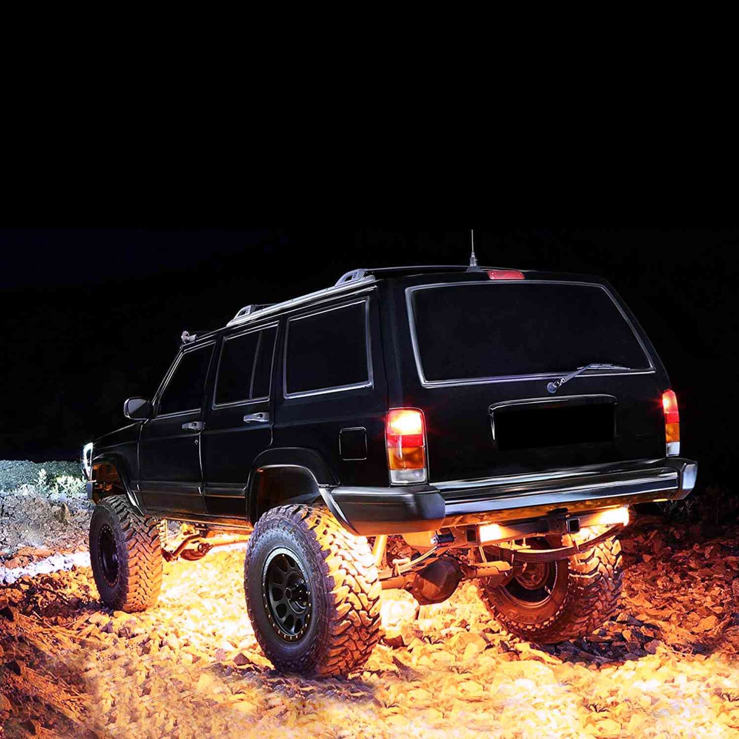 8-Pieces: Auto RGB LED Rock Light Kit DailySale