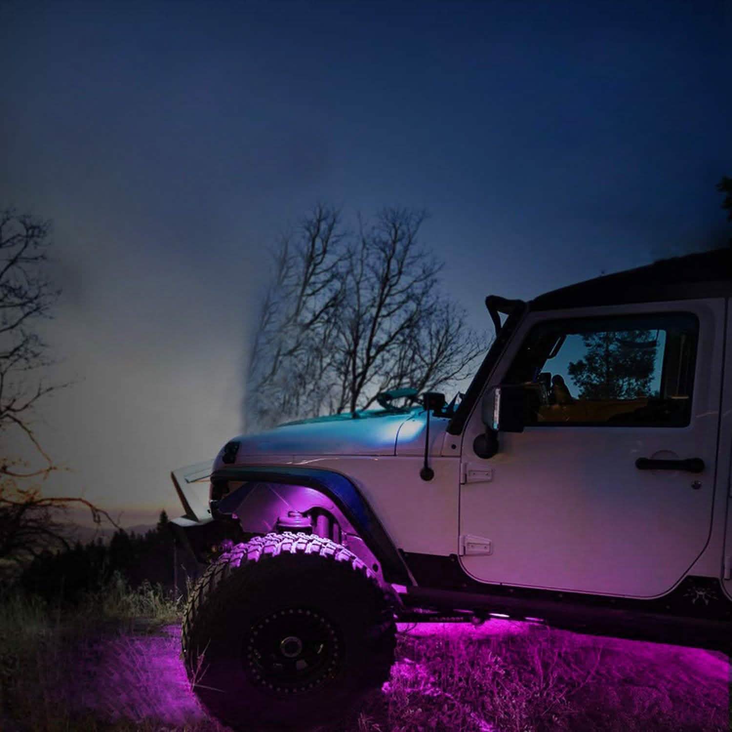 8-Pieces: Auto RGB LED Rock Light Kit DailySale