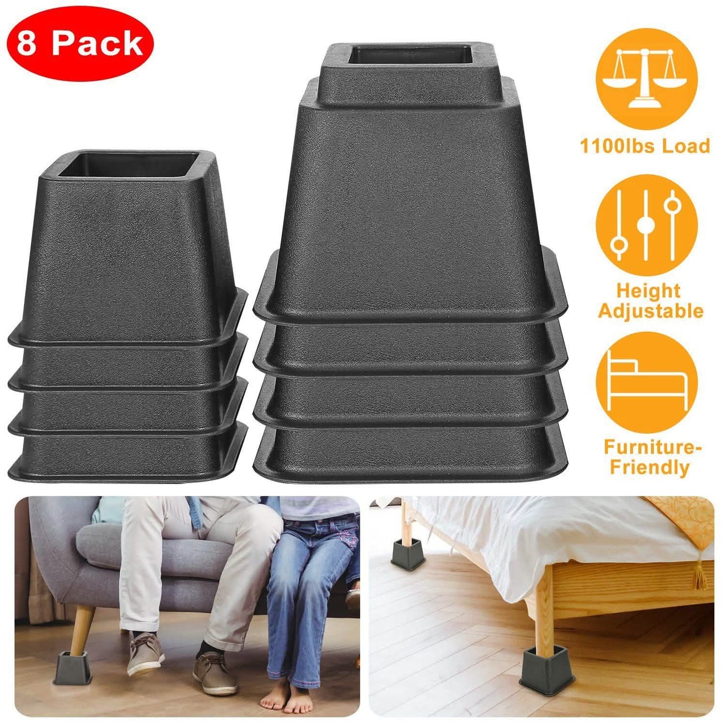 8-Pieces: Furniture Risers DailySale