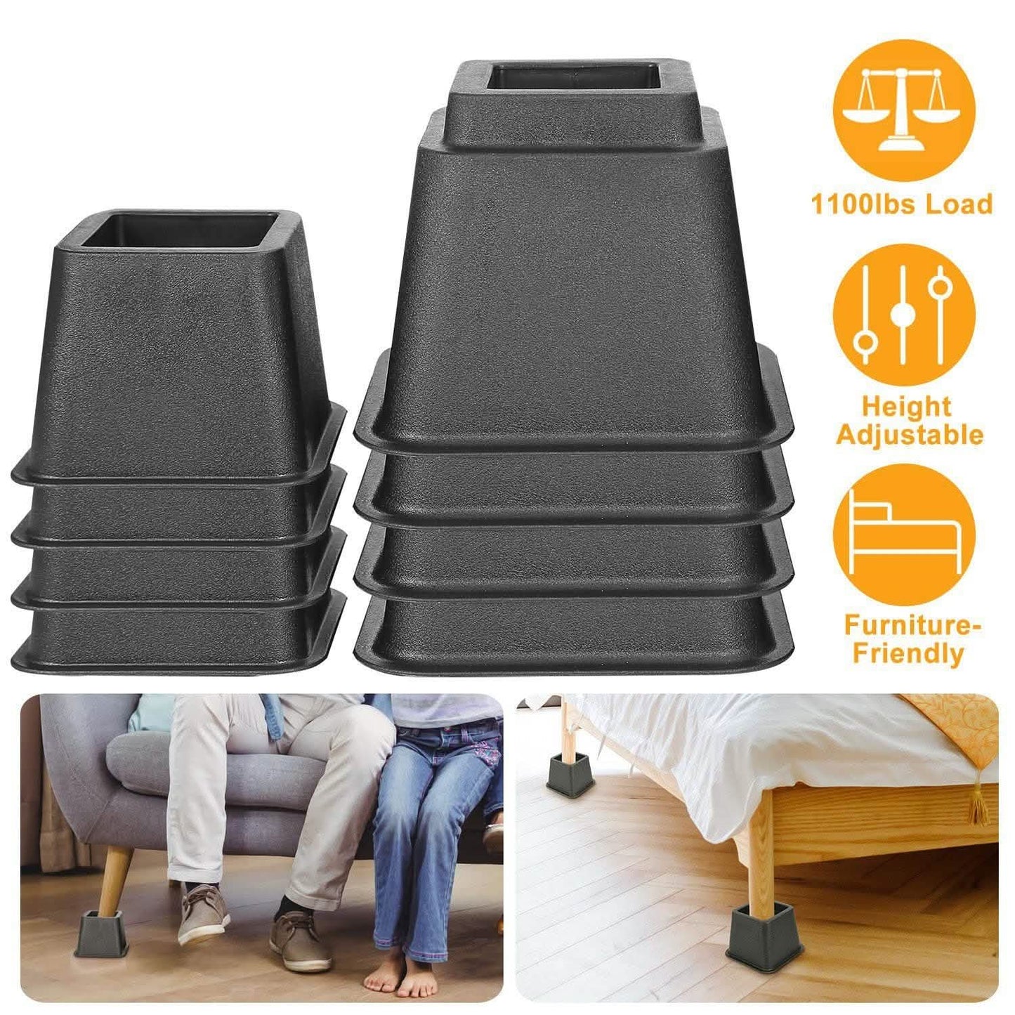 8-Pieces: Furniture Risers DailySale